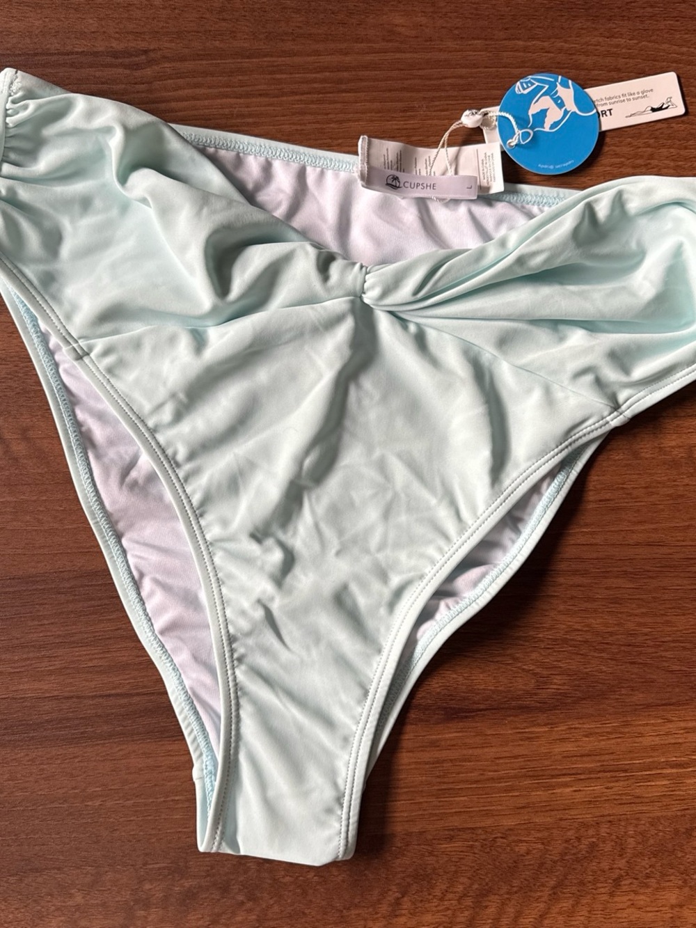 Cupshe Light Mint Twist Bikini Bottoms